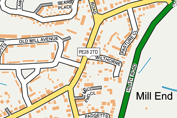 PE28 2TD map - OS OpenMap – Local (Ordnance Survey)