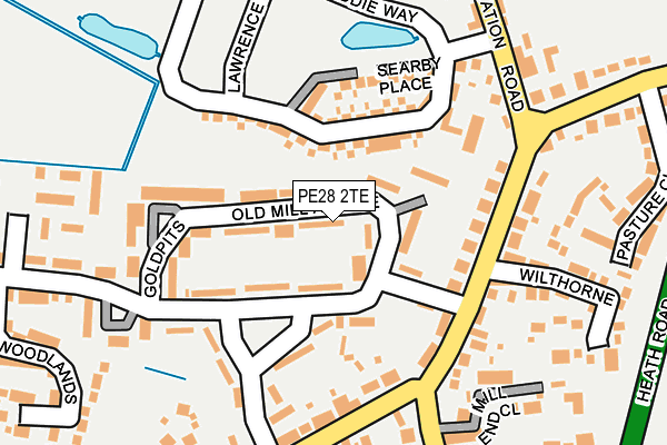 PE28 2TE map - OS OpenMap – Local (Ordnance Survey)