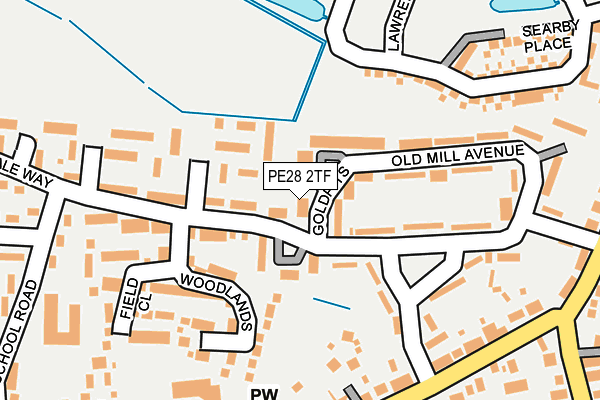 PE28 2TF map - OS OpenMap – Local (Ordnance Survey)