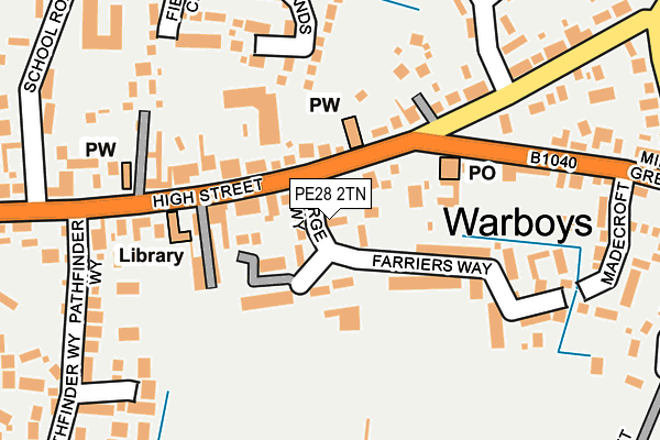 PE28 2TN map - OS OpenMap – Local (Ordnance Survey)