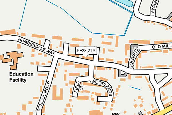 PE28 2TP map - OS OpenMap – Local (Ordnance Survey)