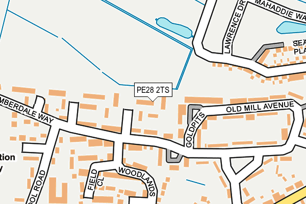 PE28 2TS map - OS OpenMap – Local (Ordnance Survey)