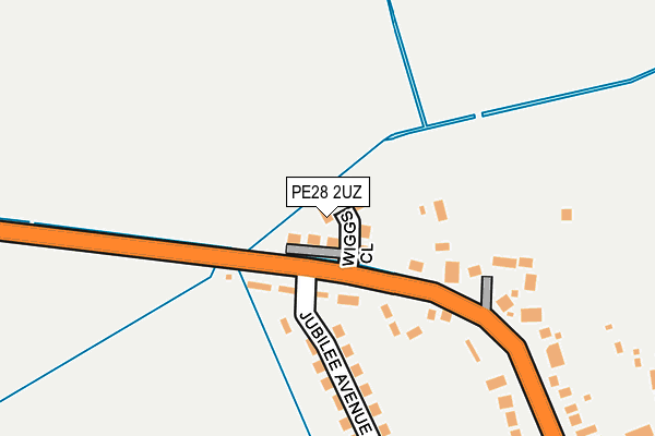 PE28 2UZ map - OS OpenMap – Local (Ordnance Survey)