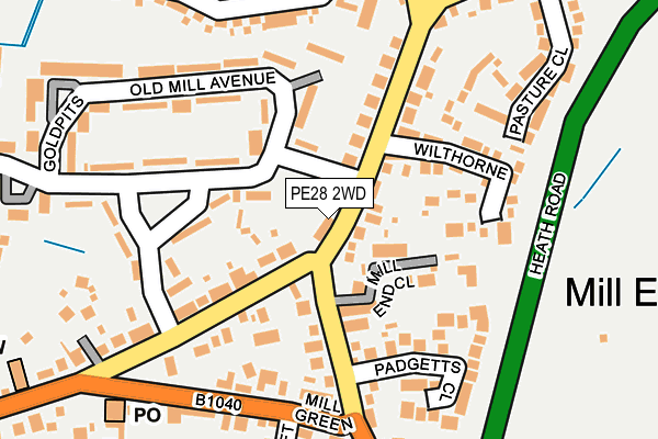 PE28 2WD map - OS OpenMap – Local (Ordnance Survey)