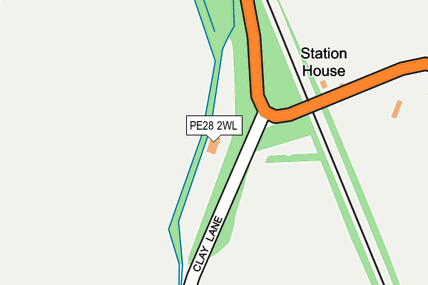 PE28 2WL map - OS OpenMap – Local (Ordnance Survey)