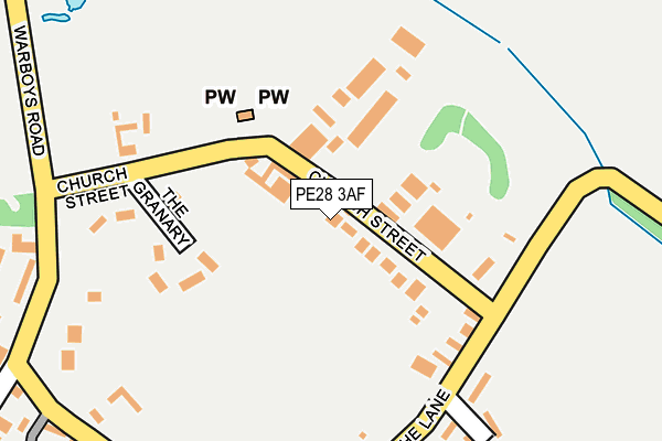 PE28 3AF map - OS OpenMap – Local (Ordnance Survey)