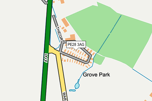 PE28 3AG map - OS OpenMap – Local (Ordnance Survey)