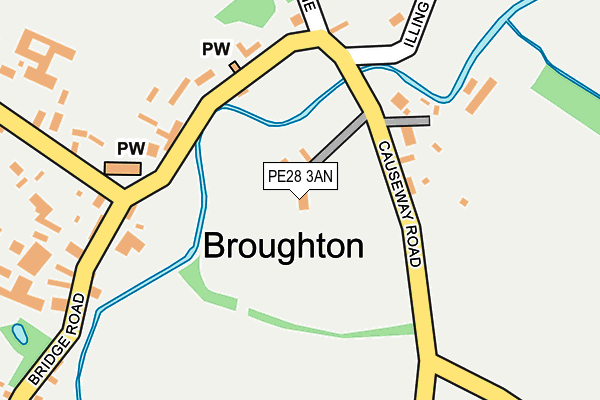 PE28 3AN map - OS OpenMap – Local (Ordnance Survey)