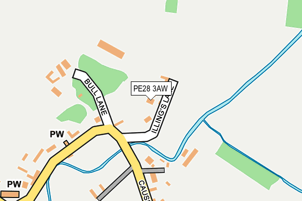 PE28 3AW map - OS OpenMap – Local (Ordnance Survey)