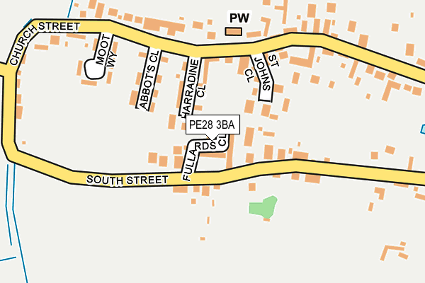 PE28 3BA map - OS OpenMap – Local (Ordnance Survey)