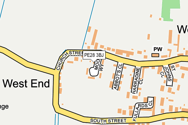 PE28 3BJ map - OS OpenMap – Local (Ordnance Survey)