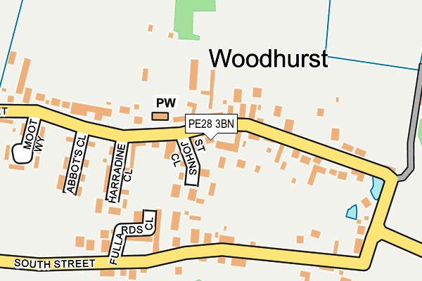 PE28 3BN map - OS OpenMap – Local (Ordnance Survey)