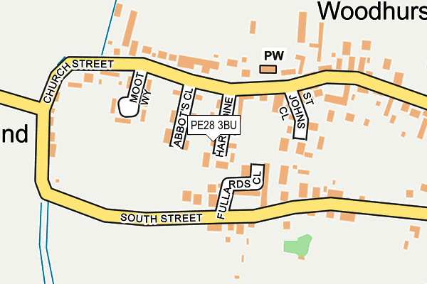 PE28 3BU map - OS OpenMap – Local (Ordnance Survey)