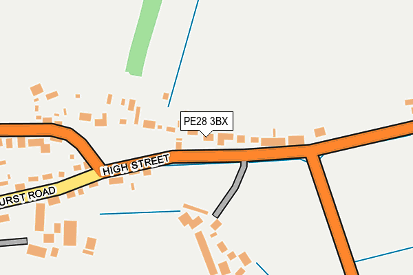 PE28 3BX map - OS OpenMap – Local (Ordnance Survey)