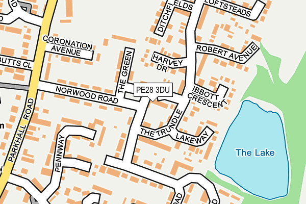 PE28 3DU map - OS OpenMap – Local (Ordnance Survey)