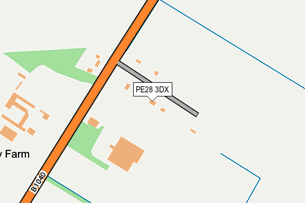 PE28 3DX map - OS OpenMap – Local (Ordnance Survey)