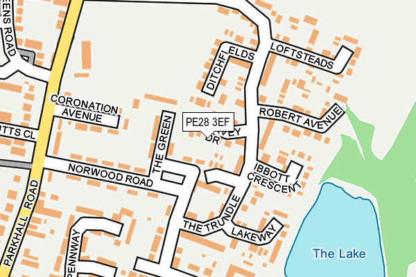 PE28 3EF map - OS OpenMap – Local (Ordnance Survey)