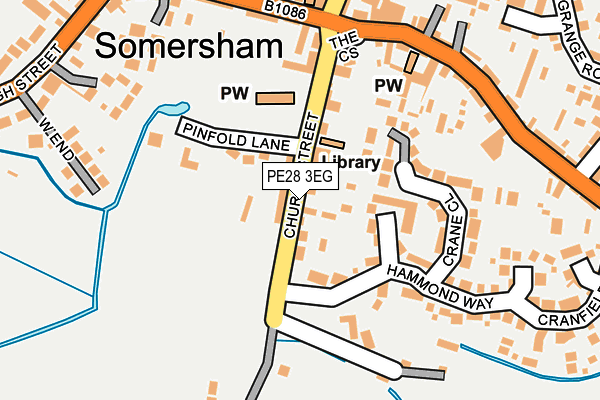 PE28 3EG map - OS OpenMap – Local (Ordnance Survey)