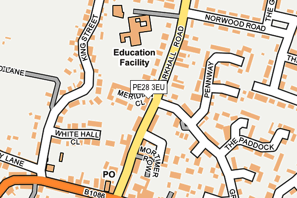 PE28 3EU map - OS OpenMap – Local (Ordnance Survey)