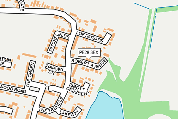 PE28 3EX map - OS OpenMap – Local (Ordnance Survey)
