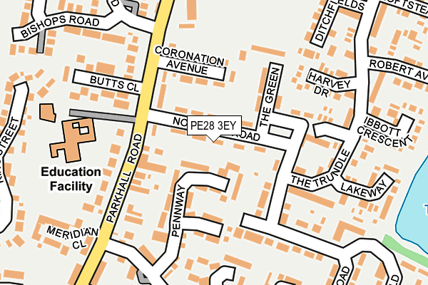 PE28 3EY map - OS OpenMap – Local (Ordnance Survey)