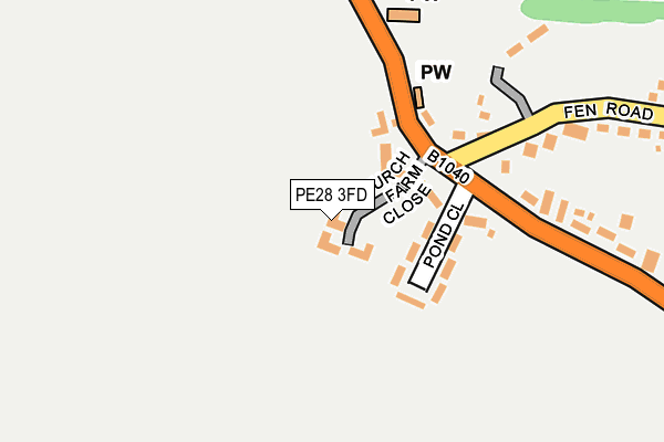 PE28 3FD map - OS OpenMap – Local (Ordnance Survey)