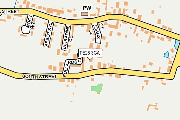 PE28 3GA map - OS OpenMap – Local (Ordnance Survey)