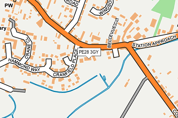 PE28 3GY map - OS OpenMap – Local (Ordnance Survey)