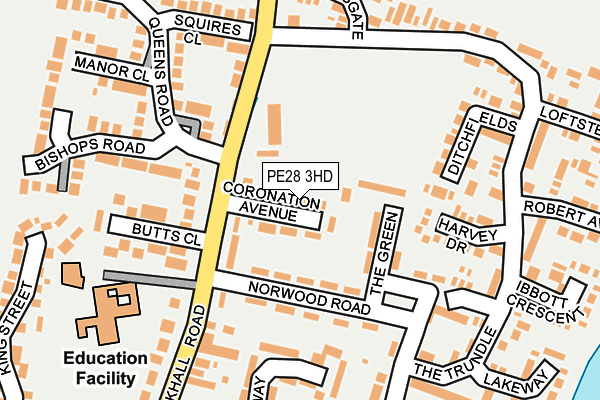 PE28 3HD map - OS OpenMap – Local (Ordnance Survey)