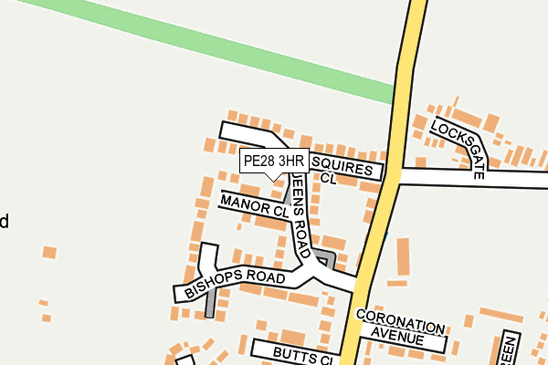 PE28 3HR map - OS OpenMap – Local (Ordnance Survey)
