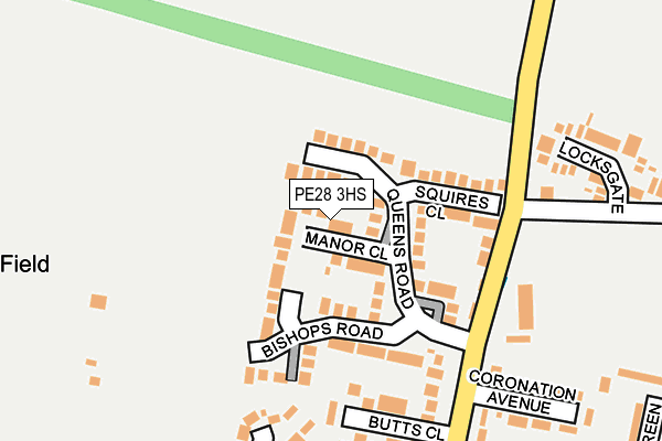 PE28 3HS map - OS OpenMap – Local (Ordnance Survey)