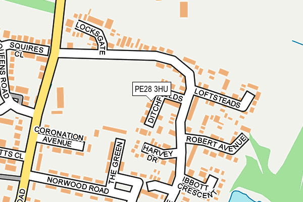 PE28 3HU map - OS OpenMap – Local (Ordnance Survey)