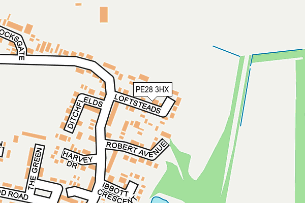 PE28 3HX map - OS OpenMap – Local (Ordnance Survey)