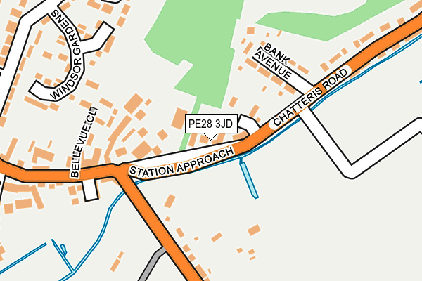 PE28 3JD map - OS OpenMap – Local (Ordnance Survey)