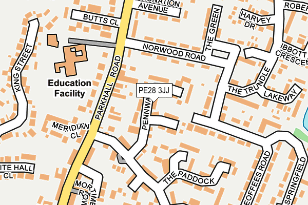 PE28 3JJ map - OS OpenMap – Local (Ordnance Survey)