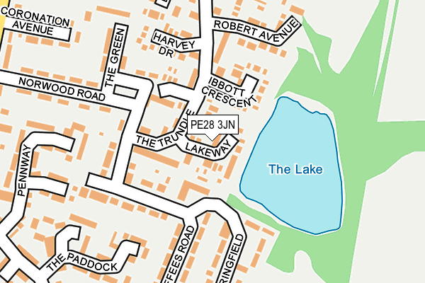 PE28 3JN map - OS OpenMap – Local (Ordnance Survey)