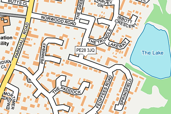 PE28 3JQ map - OS OpenMap – Local (Ordnance Survey)