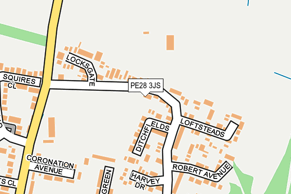 PE28 3JS map - OS OpenMap – Local (Ordnance Survey)