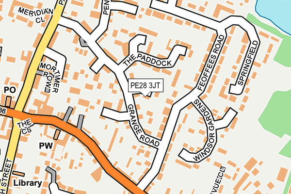 PE28 3JT map - OS OpenMap – Local (Ordnance Survey)