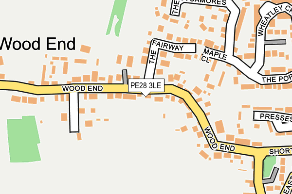 PE28 3LE map - OS OpenMap – Local (Ordnance Survey)