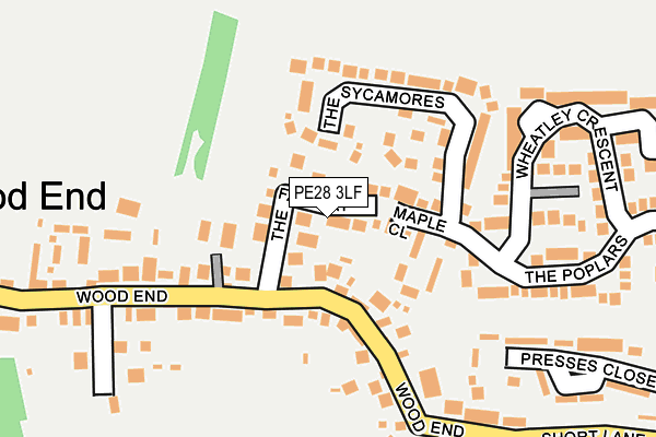 PE28 3LF map - OS OpenMap – Local (Ordnance Survey)