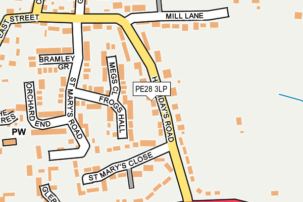 PE28 3LP map - OS OpenMap – Local (Ordnance Survey)