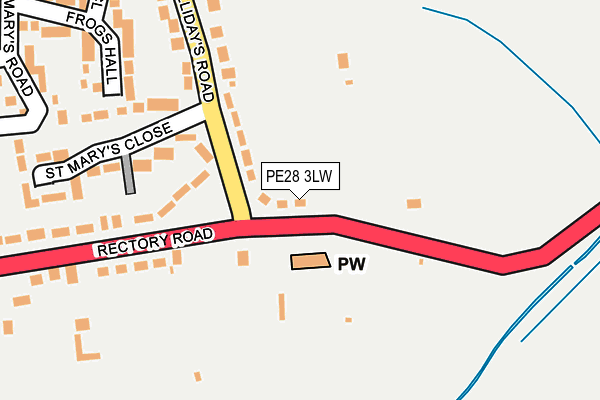 PE28 3LW map - OS OpenMap – Local (Ordnance Survey)