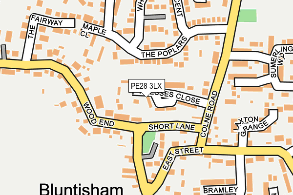 PE28 3LX map - OS OpenMap – Local (Ordnance Survey)