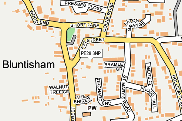 PE28 3NP map - OS OpenMap – Local (Ordnance Survey)