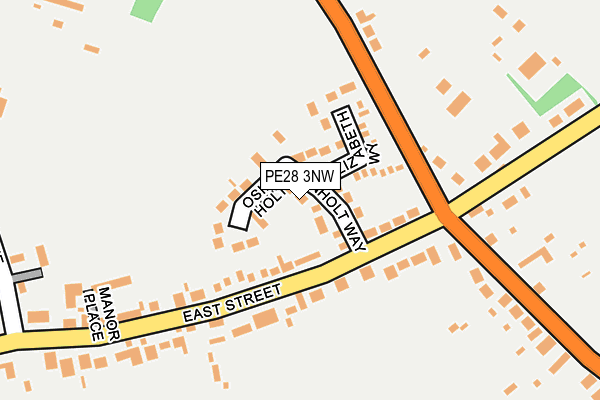 PE28 3NW map - OS OpenMap – Local (Ordnance Survey)