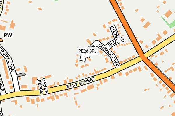 PE28 3PJ map - OS OpenMap – Local (Ordnance Survey)