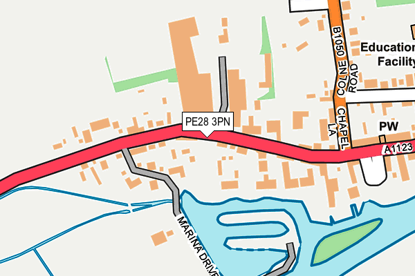 PE28 3PN map - OS OpenMap – Local (Ordnance Survey)
