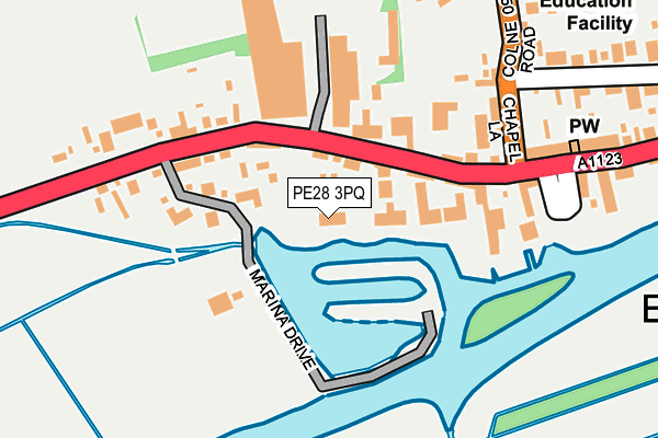 PE28 3PQ map - OS OpenMap – Local (Ordnance Survey)