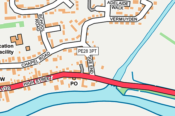 PE28 3PT map - OS OpenMap – Local (Ordnance Survey)